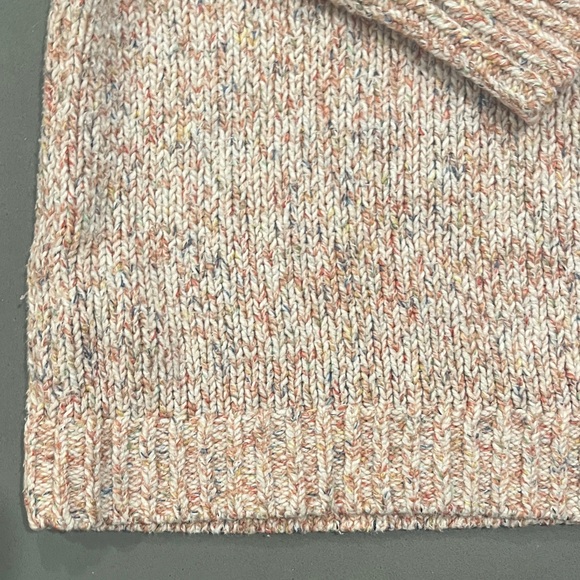 LOFT Women's V-Neck Sweater in Pink and Cream - Picture 5 of 11